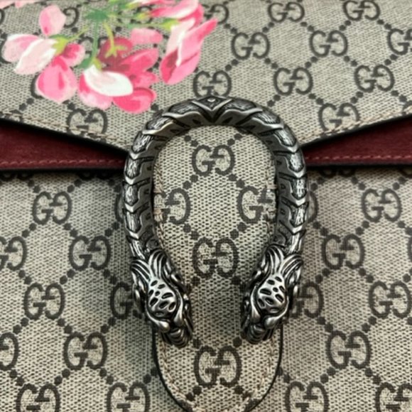 Gucci Dionysus GG Supreme Bloom Floral Medium Shoulder Chain Bag New Authentic - Picture 3 of 10